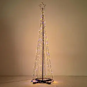 Yescom Vast-Starry 9Ft Solar Christmas Cone Tree Light with 640 LED Light 8 Function Outdoor Holiday Decor Multi-Color