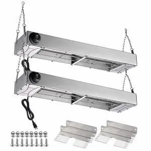 WeChef Electric Strip Heater 2 Pack Portable 24" 900W Commercial Heating Lamp Warmer for Fry Chicken