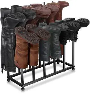 Yescom 6-Pair Boot Rack Organizer Storage Stand Holder Hanger Home Closet Shoes Shelf Easy to Assemble