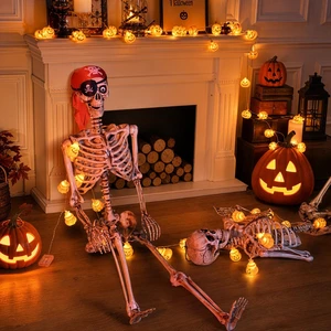 Yescom 2 Pack Pirate Life Size Skeleton Poseable with Halloween Lights, Full Size Skeleton Human 5.4 Ft for Party Decorations Patio Garden Haunted House Props 2025 Yescom 2 Pack Pirate Life Size Skeleton Poseable with Halloween Lights, Full Size Skeleton Human 5.4 Ft for Party Decorations Patio Garden Haunted House Props 2025