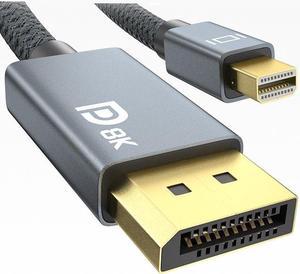 miniDP to DP Cable, DP to MiniDP Cable 8K HD Adapter Cable 6.56ft