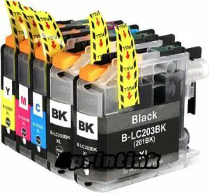 5pk Ink set for Lc203 Brother Lc203xl mfc J480dw J460dw J485dw J680dw Lc201