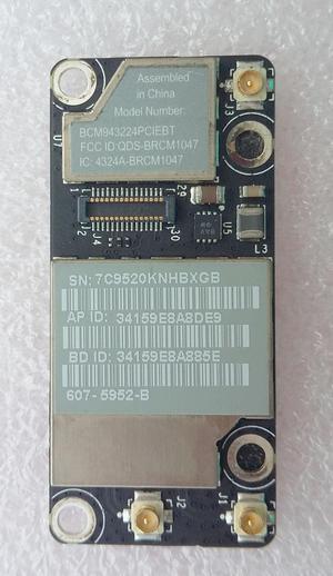 BCM943224PCIEBT 661-6622 607-5952-A Wifi  Bluetooth 3.0 Combo Card for Book A1342 A1347 A1286 MC371 MC372 MC373