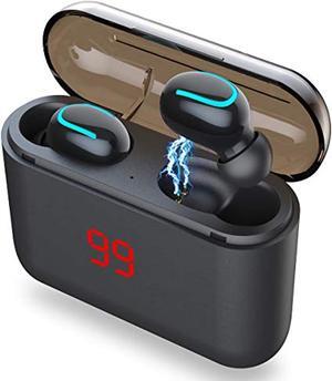 AICase TWS Wireless Headphones,Bluetooth 5.0 Wireless Earbuds Built-in Mic Mini Sweatproof Sport Headsets in-Ear Headset with Wireless Charging Case for Android and iOS Smartphones (HQB-U) (HQB-U)