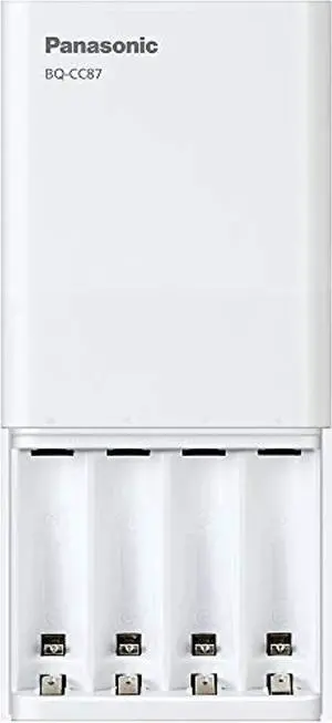Panasonic BQ-CC87ABBA eneloop Advanced Individual Battery Charger with Portable Charging Technology, White (BQ-CC87ABBA)