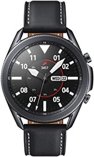 Samsung Galaxy Watch 3 (45mm, GPS, Bluetooth) Smart Watch with Advanced Health Monitoring, Fitness Tracking , and Long lasting Battery - Mystic Black (US Version) (SM-R840NZKAXAR)