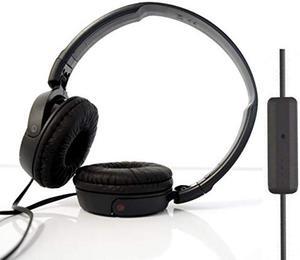 SONY Over Ear Best Stereo Extra Bass Portable Headphones Headset for Apple iPhone iPod/Samsung Galaxy / mp3 Player / 3.5mm Jack Plug Cell Phone with Mic (Dark Gray)
