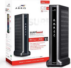 ARRIS SURFboard T25 DOCSIS 3.1 Gigabit Cable Modem, Certified for Xfinity Internet & Voice (black)