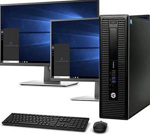 HP 600 G1 SFF Computer Desktop PC, Intel Core i7 3.4GHz Processor, 16GB Ram, 128GB M.2 SSD, 2TB HDD, Wireless KeyBoard Mouse, Wifi | Bluetooth, New Dual 23.8 FHD LED Monitor, Windows 10 Pro (Renewed) - OEM