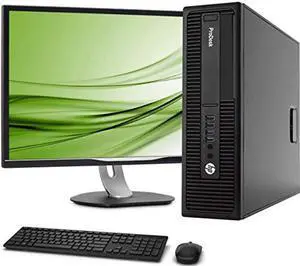 HP 600 G2 SFF Computer Desktop PC, Intel Core i5-6500 3.2GHz Processor, 16GB Ram, 512GB M.2 SSD,Wireless Keyboard & Mouse, Wifi | Bluetooth, HP 23.8 LCD Monitor, Windows 10 Pro (Renewed)