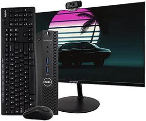 Dell OptiPlex 3050 Micro Desktop Computer PC Intel Quad Core i5 8GB RAM 240 GB SSD Windows 10 Pro 236inch Periphio Monitor New Periphio Webcam Wireless Keyboard  Mouse HDMI WiFi Renewed