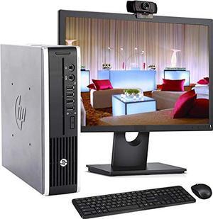 HP 8300 USFF Computer Desktop PC, Intel Core i5 3.2GHz Processor, 8GB Ram, 250GB Hard Drive, WiFi | Bluetooth, 1080p Webcam, Wireless Keyboard & Mouse, 22 Inch Monitor, Windows 10 (Renewed)