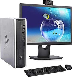 HP 8300 USFF Computer Desktop PC, Intel Core i5 3.2GHz Processor, 8GB Ram, 250GB Hard Drive, WiFi | Bluetooth, 1080p Webcam, Wireless Keyboard & Mouse, 24 Inch Monitor, Windows 10 (Renewed)