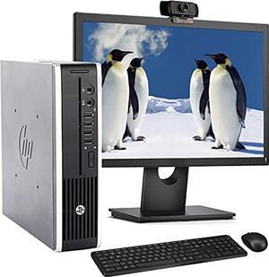 HP 8300 USFF Computer Desktop PC, Intel Core i7 3.4GHz Processor, 8GB Ram, 500GB Hard Drive, WiFi | Bluetooth, 1080p Webcam, Wireless Keyboard & Mouse, 24 Inch Monitor, Windows 10 (Renewed)