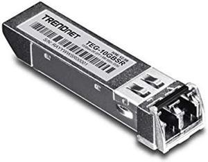 TRENDnet SFP to RJ45 10GBASE-SR SFP+ Multi Mode LC Module, TEG-10GBSR, Up to 550 m (1,804 Ft.), Hot Pluggable SFP+ Transceiver, 850nm Wavelength, Duplex LC Connector, DDM Support, Lifetime Protection