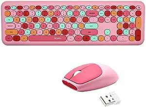 Keyboard and Mouse Keyboard and Mouse Combo Wireless Keyboard and Mouse Combo Wireless Keyboard Mouse Set Wireless Mouse Keyboard and Mouse for mac (Pink)