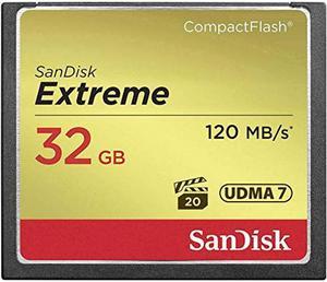 SanDisk Extreme 32GB Compact Flash Memory Card UDMA 7 Speed Up To 120MB/s SDCFXS-032G-A46