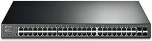 TP-Link 48 port gigabit PoE switch | 48 PoE+ Port @384W, w/ 4 SFP Slots | Smart Managed | Limited Lifetime Protection | Support L2/L3/L4 QoS, IGMP and LAG | IPv6 and Static Routing (T1600G-52PS)