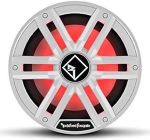 Rockford Fosgate M2D2-10I Color Optix 10" DVC 2-Ohm Infinite Baffle Multicolor LED Lighted Marine Subwoofer - White/Stainless