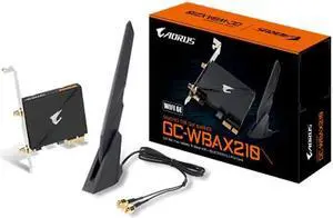 GIGABYTE WiFi 6E GC-WBAX210 (2x2 802.11ax/ Tri-Band WiFi/ Bluetooth 5.2/ PCIe Expansion Card)