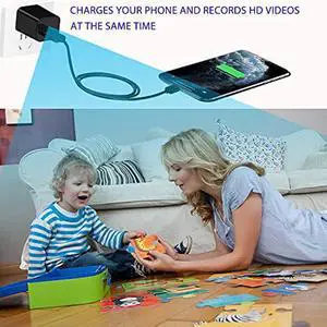 Hidden Camera Wall Charger, Mini Spy Camera 1080p, USB Charger Camera, Hidden Spy Camera Hidden Nanny Cam, Hidden Spy Cam, Surveillance Camera Full HD, Hidden Cam, Spy Perfect Sound, Black