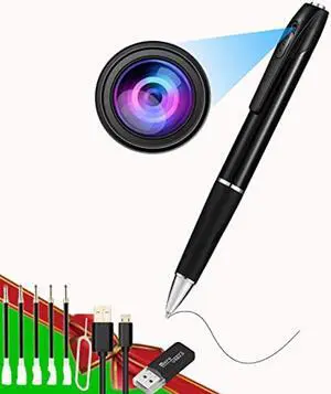 Hidden Camera, Spy Camera, Hidden Camera Pen, Spy Camera Pen, Spy Pen Camera, Pen Camera, Spy Pen, Spy Cam, Nanny Camera, HD 1080p, No Audio, Support 128GB SD Card(Not Included) (Modern)