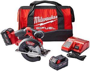 Milwaukee M18 Fuel 278222 Cordless Circular Saw Kit 538 to 578 in Blade 20 mm ArborShank 18 VDC M18 LithiumIon Battery Right Blade Side