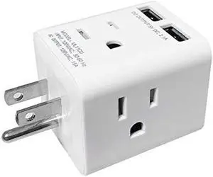 Multi Plug Outlet Extender , Plug Adapter with 4 AC Sockets and 2 USB Ports 2.1A, Vsanstar Plug Extender, Wall Outlet Expander with 3 Prong, Power Charging Cube Expander for Home, Office, Hotel, Dorm Multi Plug Outlet Extender , Plug Adapter with 4 AC Sockets and 2 USB Ports 2.1A, Vsanstar Plug Extender, Wall Outlet Expander with 3 Prong, Power Charging Cube Expander for Home, Office, Hotel, Dorm