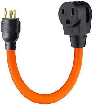 Beauty Kate Welder Plug Adapter, 30 Amp to 50 Amp Power Generator Outlet Adapter, Plugs for Outlets Welder Machine and Power Adapter, Nema L5-30P to N6-50R, 10 Awg, 1.5FT Beauty Kate Welder Plug Adapter, 30 Amp to 50 Amp Power Generator Outlet Adapter, Plugs for Outlets Welder Machine and Power Adapter, Nema L5-30P to N6-50R, 10 Awg, 1.5FT