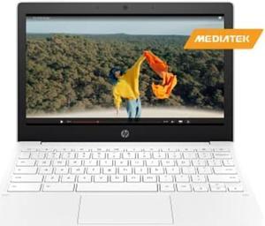 HP Chromebook 11 Laptop, MediaTek MT8183, 4 GB RAM, 64 GB eMMC, 11.6" HD Anti-Glare Screen, Chrome OS, Long Battery Life, USB-C Port, Custom-Tuned Speakers, Small Size (11a-na0080nr, 2022, Snow White)