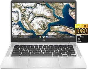 2021 HP Chromebook 14 Inch Full HD Display Laptop Intel Celeron N4000 up to 26 GHz 4GB RAM 32GB eMMC WiFi Webcam USB Type C Chrome OS  TiTac Accessory Zoom or Google Classroom Compatible