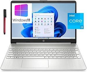HP 2022 Newest 15 15.6" Laptop Computer, Intel Core i3 1115G4 up to 3.2GHz (Beat i5-10210U), 8GB DDR4 RAM, 256GB PCIe SSD, WiFi 6, Bluetooth, Natural Silver, Windows 11 S, BROAG 64GB Flash Drive