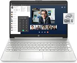 HP 15-dy1036nr 10th Gen Intel Core i5-1035G1, 15.6-Inch FHD Laptop, Natural Silver