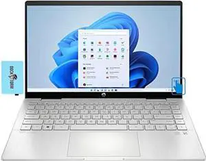 HP Pavilion x360 14-ek00 Home & Business 2-in-1 Laptop (Intel i5-1235U 10-Core, 8GB RAM, 512GB SSD, Intel Iris Xe, 14.0" 60Hz Touch Full HD (1920x1080), Fingerprint, WiFi, Win 11 Home) with Hub