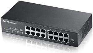 Zyxel 16-Port Gigabit Ethernet Unmanaged Switch - Fanless Design [GS1100-16]