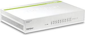 TRENDnet 24-Port Gigabit GREENnet Switch, QoS, 48 Gbps Switching Fabric, Fanless, Plug & Play, Half & Full Duplex, TEG-S24D,White