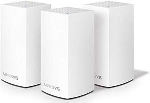 Linksys Velop Dual Band Intelligent Mesh WiFi System, Ultra-Fast and Full-Strength Mesh Wi-Fi, Handles 50+ Devices, MU-MIMO Technology - White (AC1200)