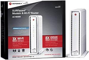 ARRIS SURFboard AC1750 DOCSIS 3.0 Cable Modem Router (SBG6782) Certified with Comcast Xfinity, Time Warner Cable, Charter, Cox, Cablevision, and more (Retail Packaging White)