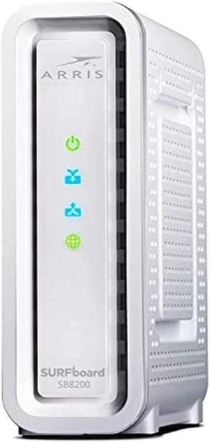 ARRIS SURFboard SB8200 DOCSIS 3.1 Cable Modem | Approved for Comcast Xfinity, Cox, Charter Spectrum, & more | Two 1 Gbps Ports | 1 Gbps Max Internet Speeds | 4 OFDM Channels | 2 Year Warranty