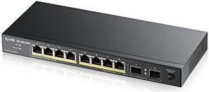 GS1100-10HP - 8-Port Gigabit 802.3at/802.3af PoE+ (8 Ports GbE PoE) 130W Power Budget and 2X SFP Uplinks