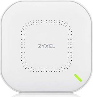 Zyxel True WiFi6 Wireless Access Point (802.11ax Dual Band), 3.0 Gbps with Quad Core CPU and Dual 4x4 5GHz + 2x2 2.4GHz MU-MIMO Antenna, Manageable via Nebula APP/Cloud or Standalone [NWA210AX]