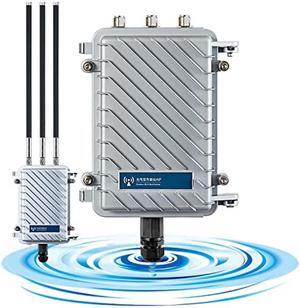 KuWFi Outdoor Wireless WiFi Access Point 11AC 750Mbps Dual-Band 2.4G/5.8G Antennas Waterproof Base Station AP Support Gateway/AP/WiFi Repeater/WISP
