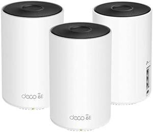 TP-Link Deco AXE5300 Wi-Fi 6E Tri-Band Whole-Home Mesh Wi-Fi System, 3-Pack