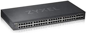 Zyxel 48-Port Gigabit Ethernet NebulaFlex Smart Managed Switch | 4X RJ-45/SFP Ports | Metal | Limited Lifetime [GS1920-48v2]