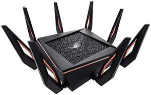 ASUS ROG Rapture WiFi 6 Gaming Router (GT-AX11000) - Tri-Band 10 Gigabit Wireless Router, 1.8GHz Quad-Core CPU, WTFast, 2.5G Port, AiMesh Compatible, Included Lifetime Internet Security, AURA RGB