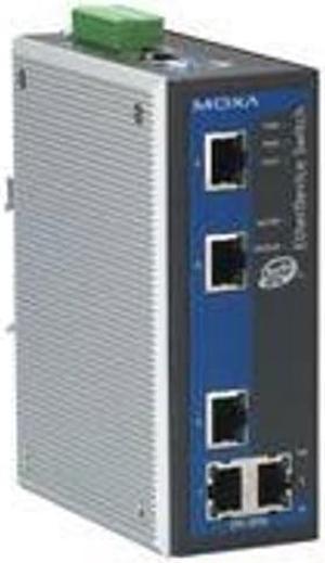 MOXA EDS-405A - 5 Ports Entry Level Managed Ethernet Switch with 5 10/100 BaseTx Ports, Port Base VLAN and QoS, 0~60C