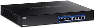 TRENDnet 8-Port 10G Switch, 8 x 10G RJ-45 Ports, 160Gbps Switching Capacity Rack mountable, 10 Gigabit Network Connections, Lifetime Protection, Black, TEG-S708
