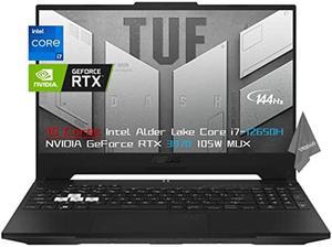 ASUS 2022 TUF Dash 15.6" 144Hz Thin Flagship Gaming Laptop, 10 Cores Intel Alder Lake i7-12650H, GeForce RTX 3070 105W MUX, 40GB DDR5, 2TB SSD, Backlit KB, Wi-Fi 6, Thunderbolt 4
