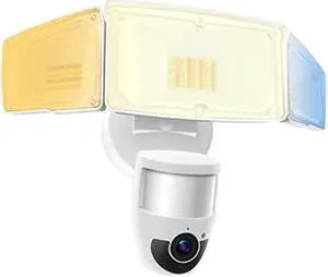 JJC Security Floodlight Camera Outdoor, 1080P Smart Motion Sensor Outdoor Lights with Camera(4 Working Modes), Super Bright 4600 Lumen 110dB Siren IP65 Light, 2-Way Talk(Don't Support SD Card)