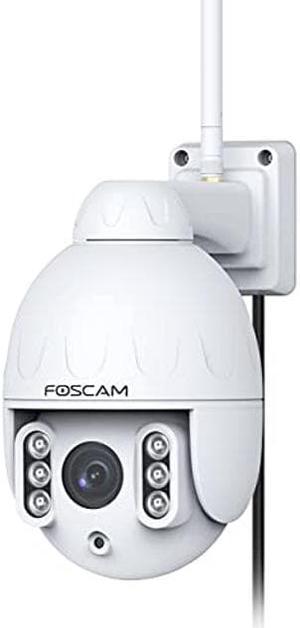 FOSCAM HT2 1080p Outdoor 2.4g/5gHz WiFi PTZ IP Camera, 4X Optical Zoom Pan Tilt Security Surveillance Speed Dome, 2-Way Audio with Mic & Speaker, 165ft Night Vision, CMOS Image Sensor, IP66